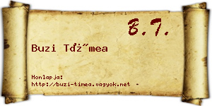 Buzi Tímea névjegykártya